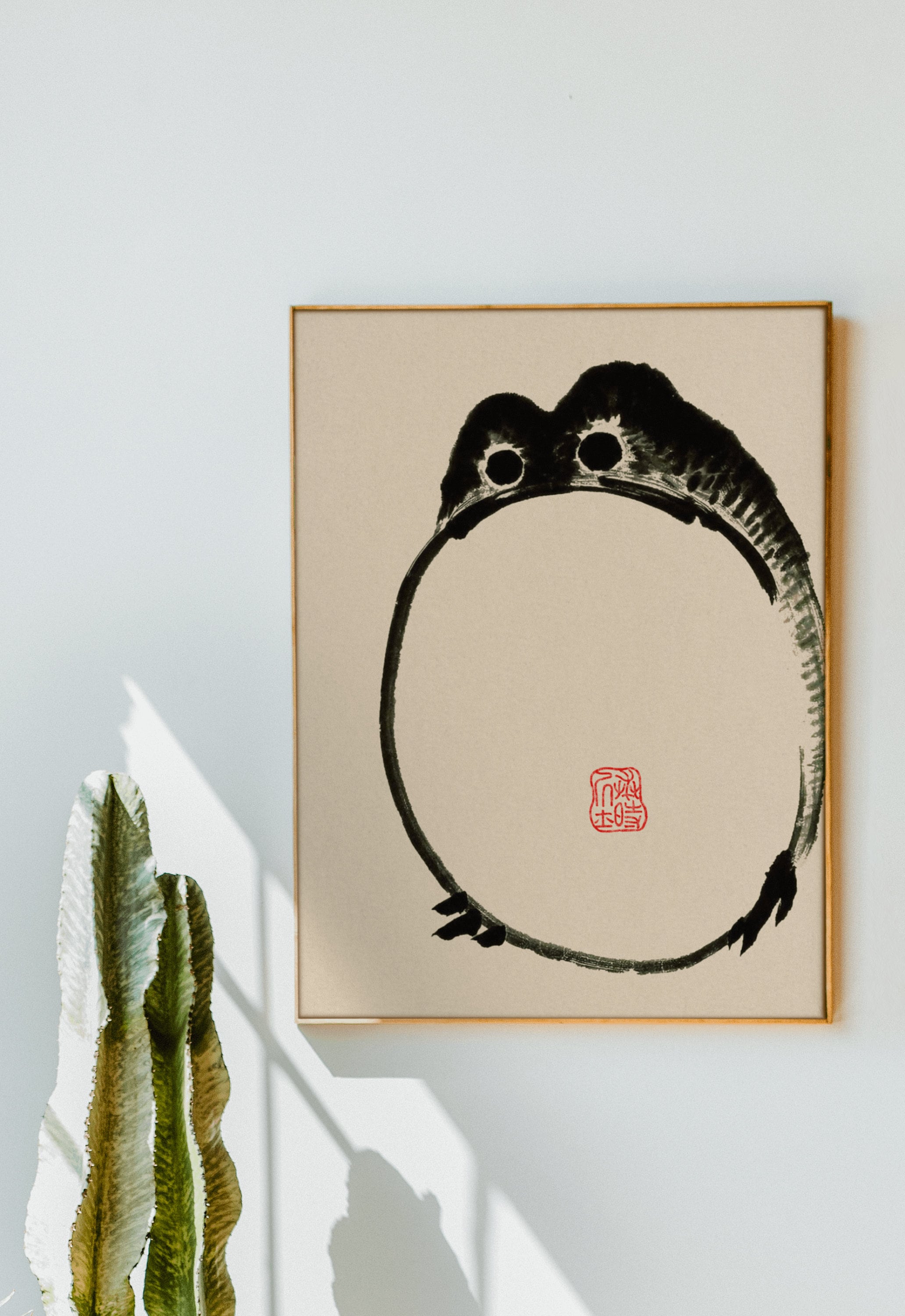 Japanese Frog Wabi Sabi Print | A3 A4 A5 | Japanese Vintage