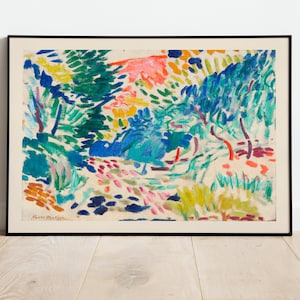 Matisse Landscape at Collioure Bordered Exhibition Print Poster | A3 A4 A5 | Quality Classic Vintage Flowers Home Decor Wall Art Deco