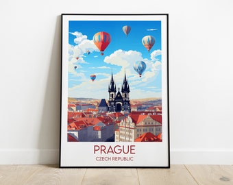 Prague Print - Czech Republic Poster - Custom Personalised Wedding Birthday Gift