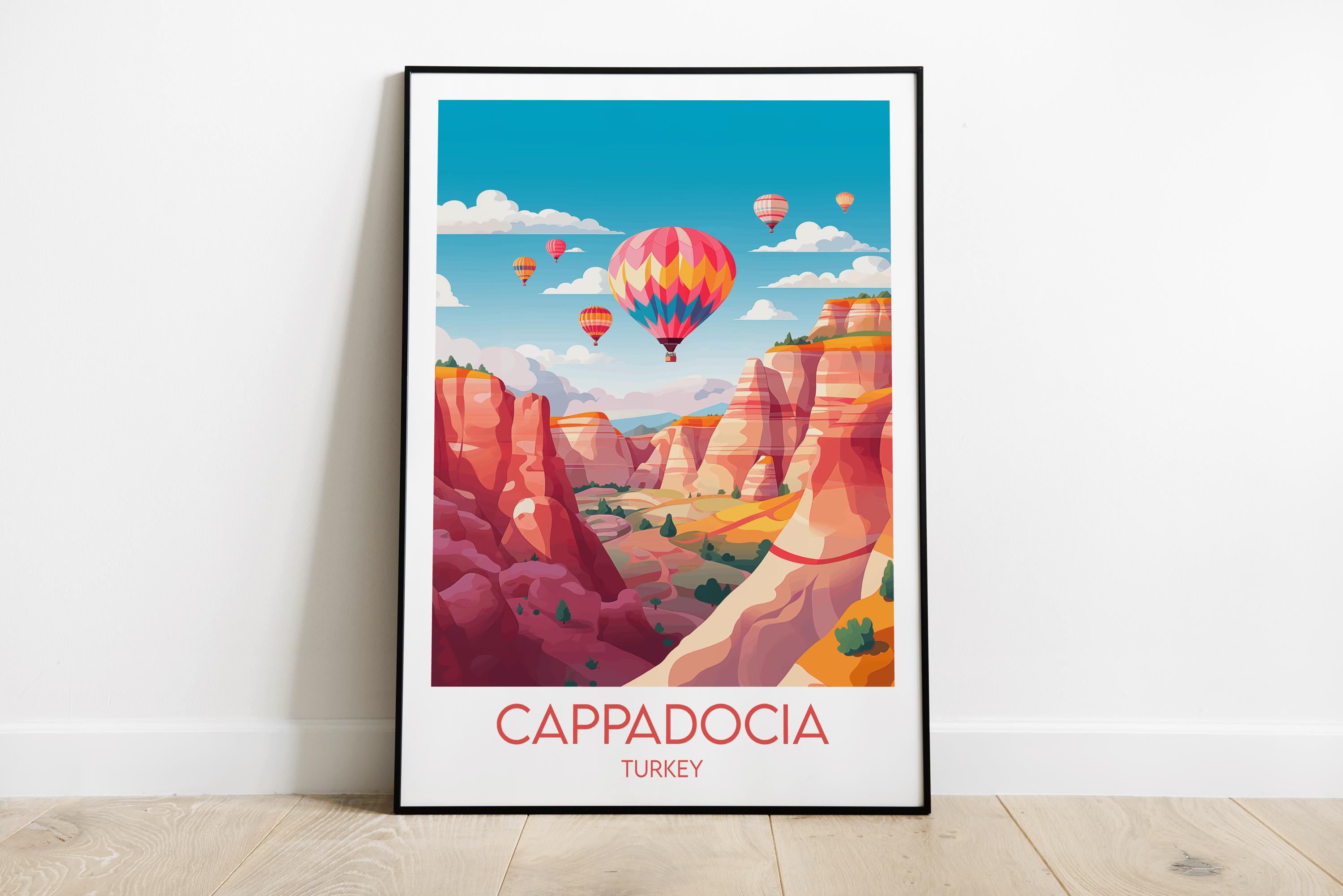 カッパドキア旅行プリント - トルコポスター - カスタマイズされた