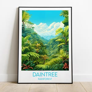 Daintree Rainforest Travel Print - Australia Poster - Custom Personalised Wedding Birthday Gift