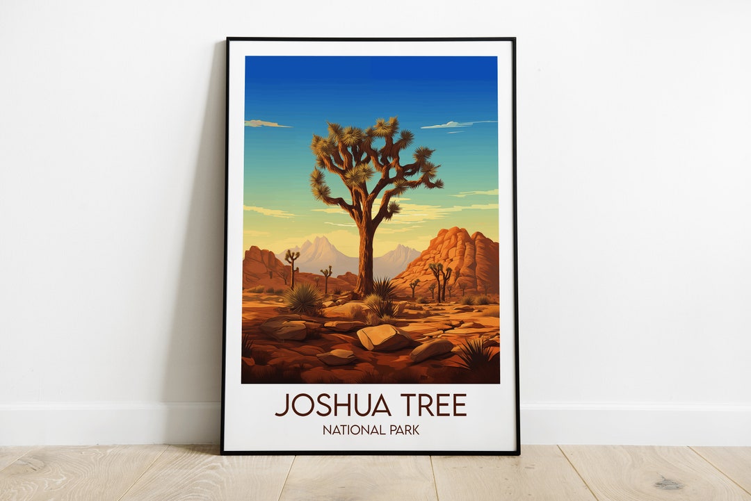 Joshua Tree National Park Travel Print - United States Poster - Custom ...
