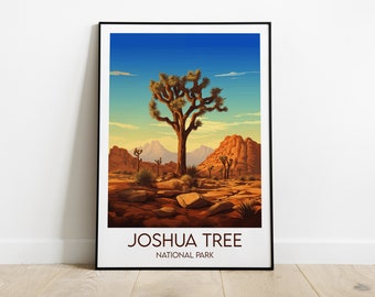 Joshua Tree National Park Travel Print - United States Poster - Custom Personalised Wedding Birthday Gift