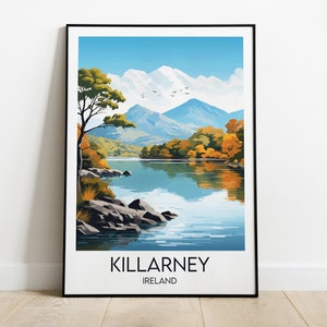 Killarney Travel Print - Ireland Poster - Custom Personalised Wedding Birthday Gift
