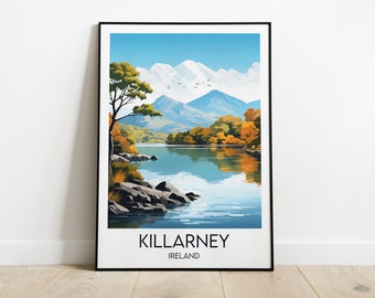 Killarney Travel Print - Ireland Poster - Custom Personalised Wedding Birthday Gift