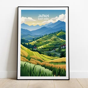 Japan Travel Print - East Asia Poster - Custom Personalised Wedding Birthday Gift