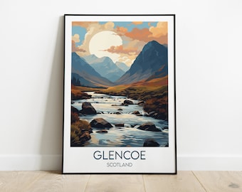 Impresión de viaje de Glencoe - Póster de Escocia - Regalo personalizado de boda o cumpleaños