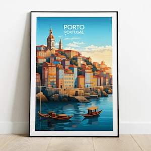 Porto Print - Portugal Poster - Custom Personalised Wedding Birthday Gift