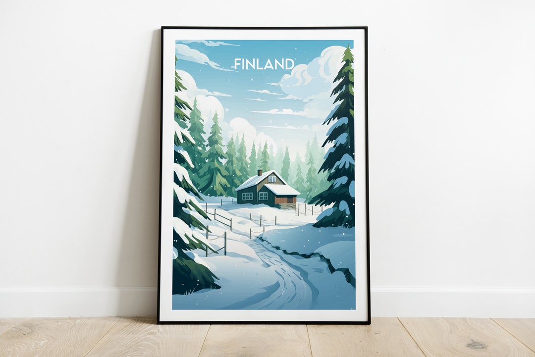 Finland Travel Print Lapland Poster Custom Personalised Wedding Birthday Gift - Etsy UK