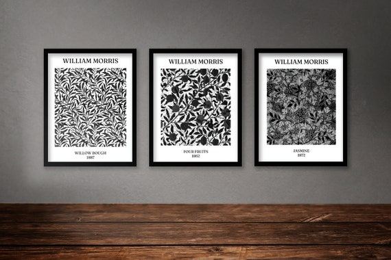 ウィリアム・モリス 白黒展プリントコレクション | 3x A3 A4 A5