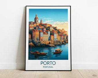Porto Print - Portugal Poster - Custom Personalised Wedding Birthday Gift