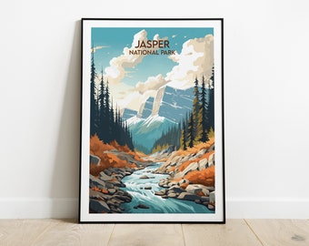 Jasper National Park Travel Print - Canada Poster - Custom Personalised Wedding Birthday Gift
