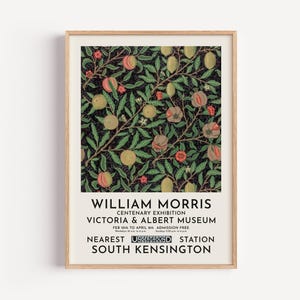 William Morris Exhibition Print - William Morris Wall Art - Floral Pattern Poster