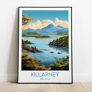 Killarney Travel Print - Ireland Poster - Custom Personalised Wedding Birthday Gift