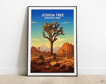 Joshua Tree National Park Travel Print - United States Poster - Custom Personalised Wedding Birthday Gift