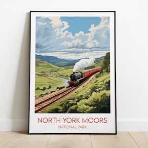 North York Moors National Park Travel Print - England UK Poster - Custom Personalised Wedding Birthday Gift