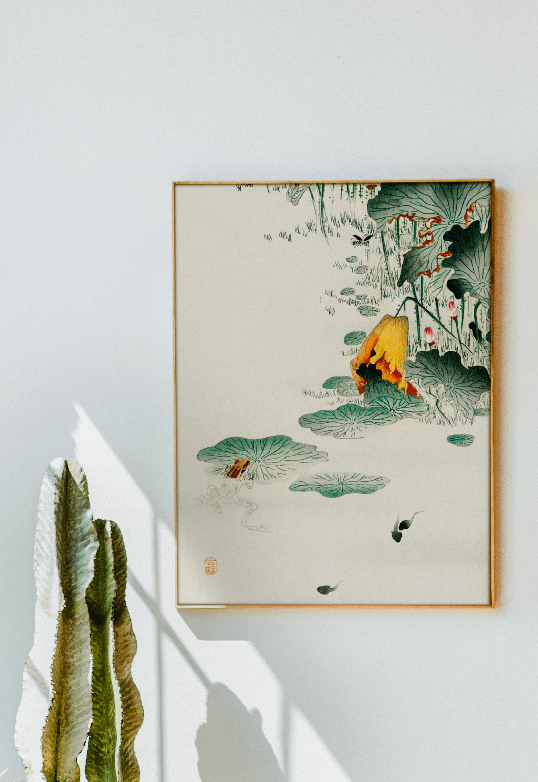 Japanese Tadpole Frogs Print Wall Art Poster | A3 A4 A5 | Classic
