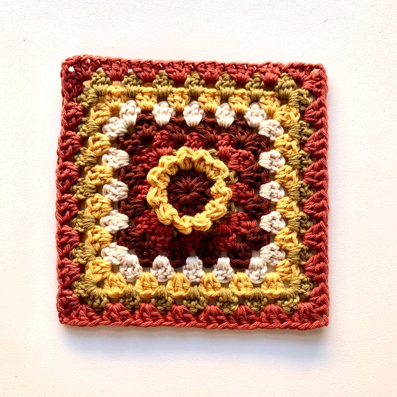 Fall Colours Crochet Granny Square Pattern Crochet Pattern Learn to Crochet  Granny Squares for Crochet Blanket 