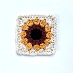 Crochet Sunflower Pattern | Crochet Pattern | Sunflower Crochet Pattern For Granny Square Crochet Blanket Or Crochet Coaster Pattern image 9
