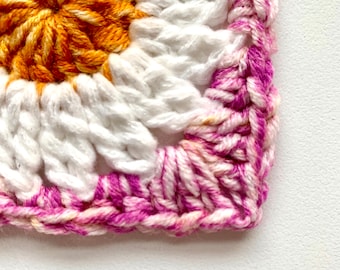 Lavender Granny Squares Crochet Pattern | Crochet Patterns | Flower Crochet Pattern For Granny Squares Bag Or Granny Squares Blanket