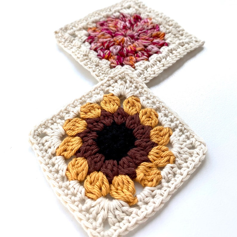 Crochet Sunflower Pattern | Crochet Pattern | Sunflower Crochet Pattern For Granny Square Crochet Blanket Or Crochet Coaster Pattern image 7