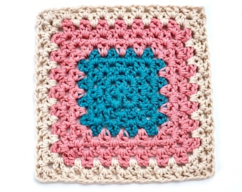Modern Granny Square Crochet Pattern | Easy Crochet Patterns | Crochet Square For A Beginner Throw Blanket