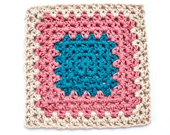 Modern Granny Square Crochet Pattern | Easy Crochet Patterns | Crochet Square For A Beginner Throw Blanket