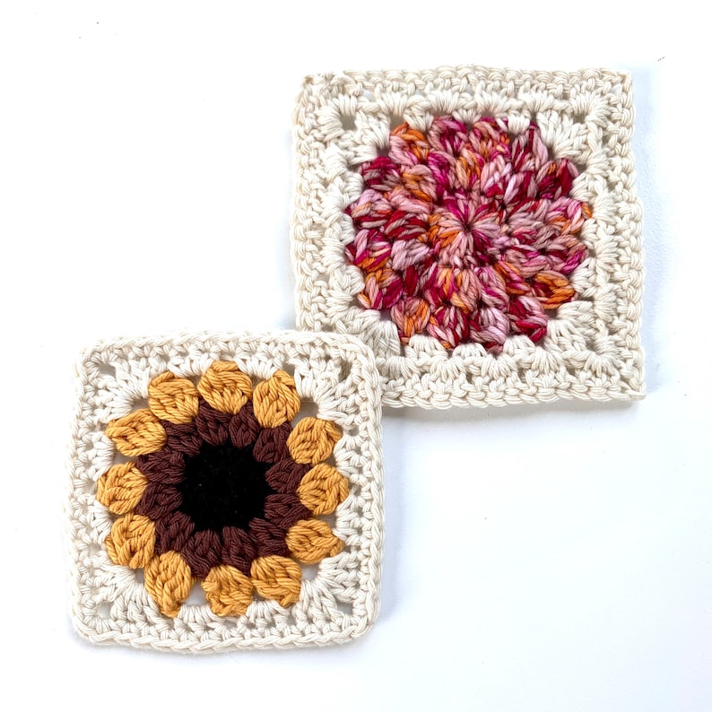 Crochet Sunflower Pattern | Crochet Pattern | Sunflower Crochet Pattern For Granny Square Crochet Blanket Or Crochet Coaster Pattern image 8
