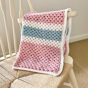 Crochet Granny Stitch Baby Blanket Pattern | Crochet Patterns | Learn To Crochet Baby Blanket For Crochet Beginners