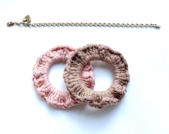 Modello Scrunchie all'uncinetto / Modello Scrunchie / Modello all'uncinetto / Uncinetto / Modello all'uncinetto facile / Elastico in cotone / Uncinetto per principianti