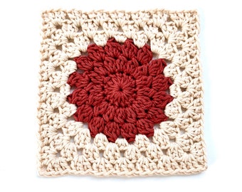 Beginner Crochet Pattern Granny Square | Easy Crochet Patterns | Beginner Crochet Blanket | Learn To Crochet Simple Flower Crochet Square