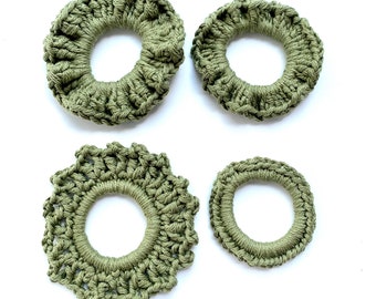 Crochet Scrunchie Pattern Set | Crochet Patterns | Learn To Crochet Scrunchies For A Crochet Beginner