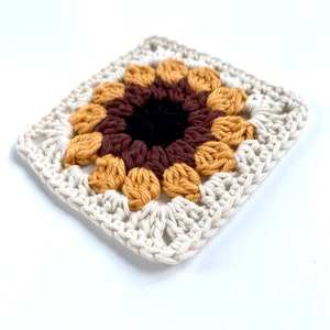Sunflower Mug Rug Pattern | Crochet Pattern | Learn To Crochet Sunflower Coaster For Crochet Beginner