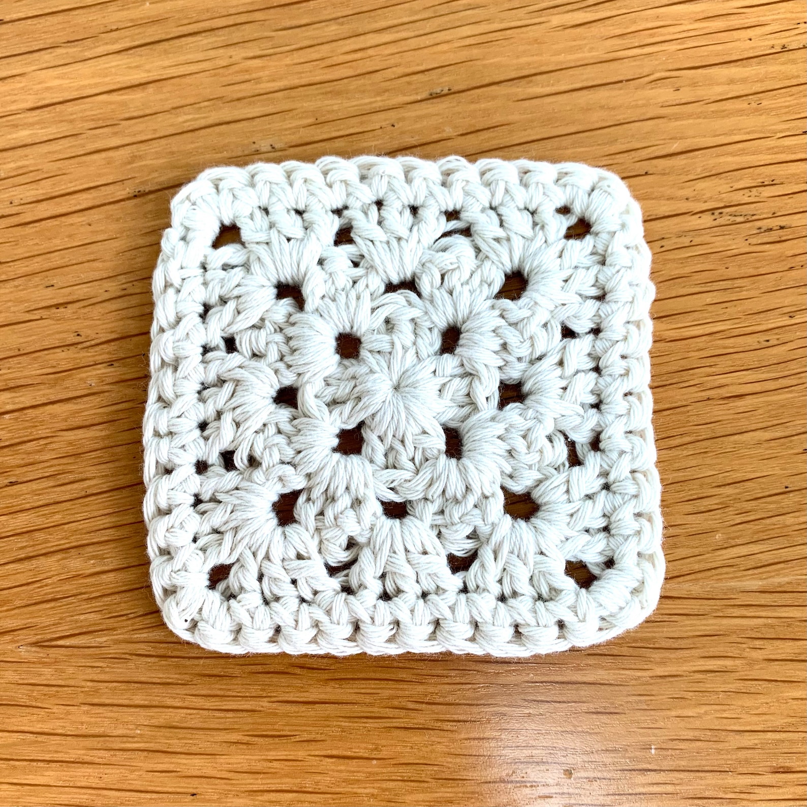 White Granny Square Crochet Coaster Pattern | Crochet Pattern | Boho ...