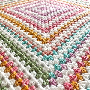 Infinity Granny Rainbow Blanket Crochet Pattern | Crochet Patterns | Crochet | Rainbow Mandala Throw Blanket Crochet Pattern