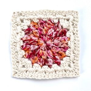 Crochet Pink Flower Pattern | Crochet Pattern | Pink Flower Crochet Pattern For Granny Square Crochet Blanket Or Crochet Coaster Pattern