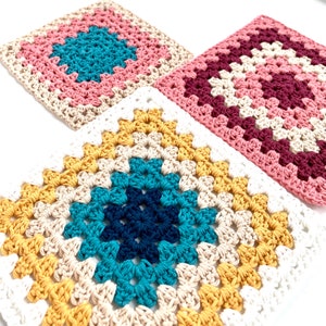 Set of 3 Granny Square Pattern | Easy Crochet Patterns | Set of Granny Square Patterns For Crochet Blanket or Baby Blanket