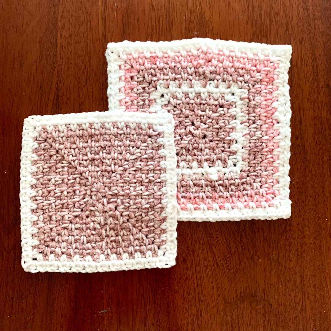 Set of 2 Linen Stitch Granny Square Crochet Patterns Easy - Etsy