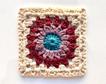 Granny Squares Crochet Pattern | Beginner Crochet Patterns | Flower Crochet Pattern For Granny Squares Bag Or Granny Squares Blanket