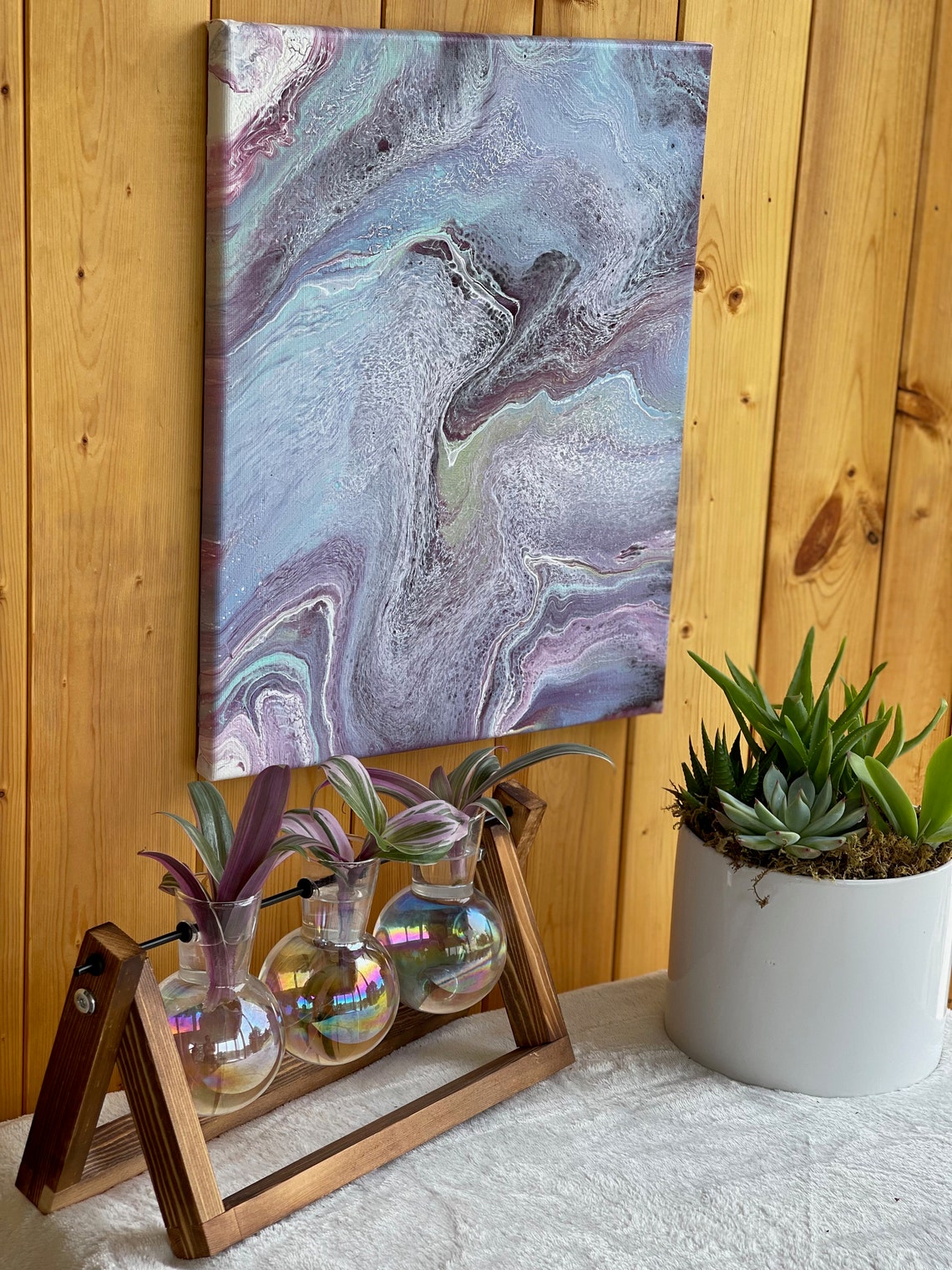 Poured Canvas Art Etsy