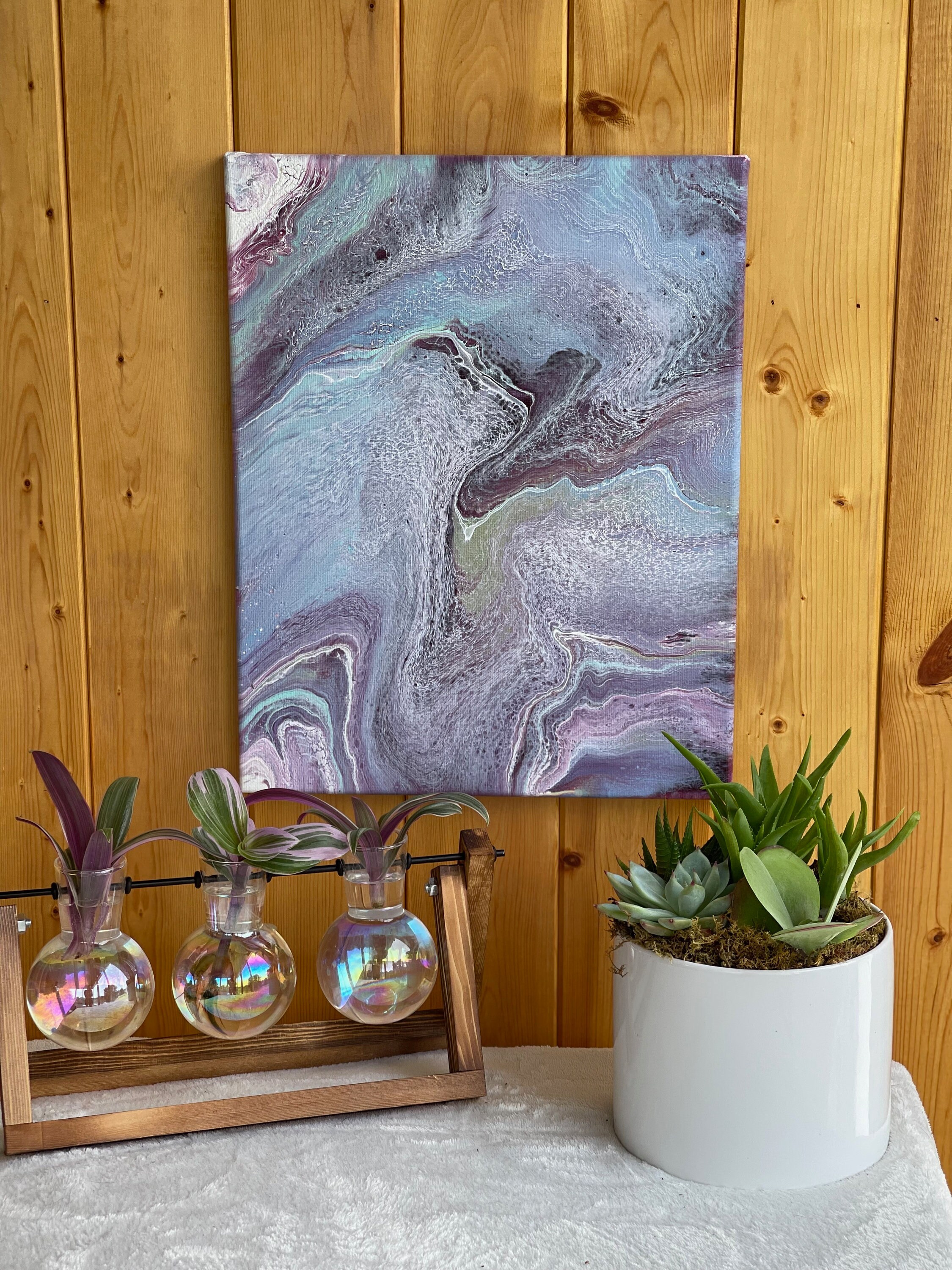 Poured Canvas Art Etsy