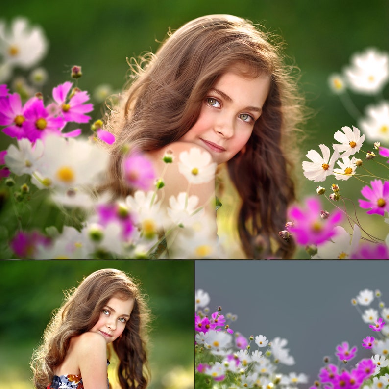 95 Flowers Overlays, Wildflowers Overlays, Photoshop Overlays, Lupins Overlays, Bluebell Overlays, Color Flowers Overlays, Summer, Spring image 5