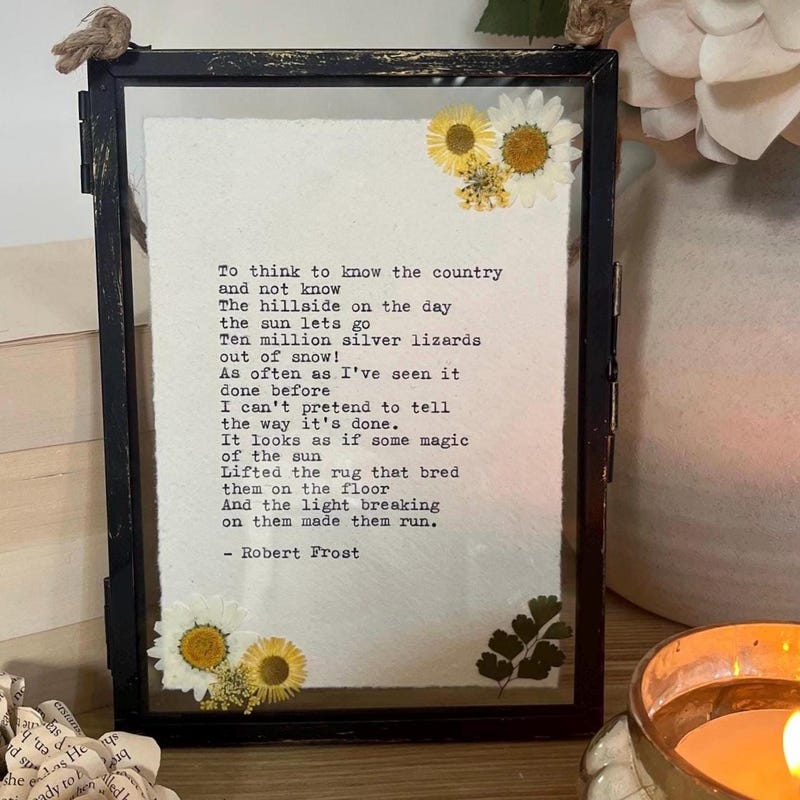 Custom Flower Poem Print - Etsy