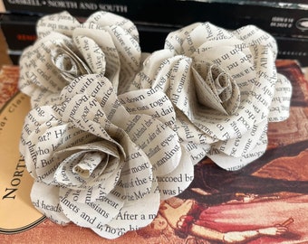 Handgemachte Buch Seiten Blumen, literarische Hochzeits Dekoration, Geschenk für Buchliebhaber