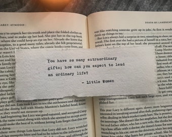 Custom Typewriter Bookmark, Personalized Literary Gift