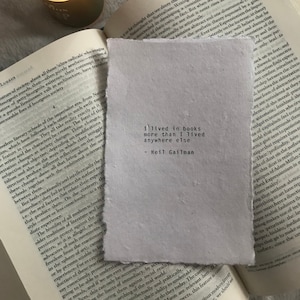 Impresión de máquina de escribir personalizada tamaño A5/A6 hecha a mano, máquina de escribir del siglo XX, regalo de aniversario, cumpleaños, San Valentín, graduación de Navidad, día de la madre