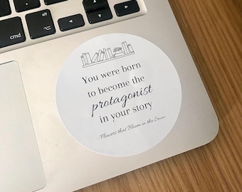 Poetry quote vinyl sticker, sticker art, poetry decor, gift for friend, self love quote