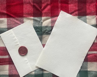 weihnachtliche handgeschöpfte handgeschöpfte Büttenpapier Initialen Set