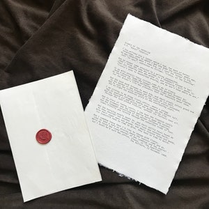 Carta de máquina de escribir personalizada A4, regalo de cumpleaños, aniversario, Navidad, boda, carta de amor, propuesta, regalo del Día de la Madre
