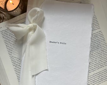 Personalisiertes Lesetagebuch | Geschenk für Bücherliebhaber | Handgefertigtes Lesetagebuch | Notizbuch aus Baumwollpapier | Lesemappe